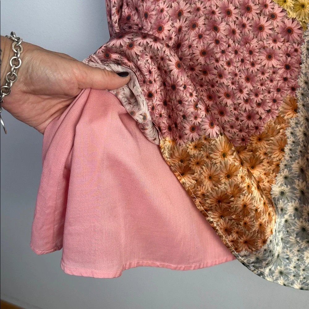 NEW Anthropologie Varun Bahl Catria Floral Dress SM Lined Pockets Made in India - Picture 14 of 16